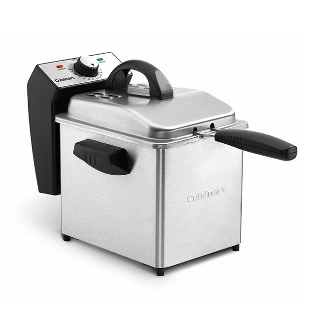 2 qt Compact Deep Fryer Stainless Steel