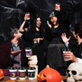 thumbnail image 4 of 60 Set Halloween Disposable Coffee Cups with Lids Stir Straws and Sleeves 12 oz Coffee Paper Cups Halloween Party Supplies for Tea Juice Hot Chocolate Cafe Shops, 4 of 6