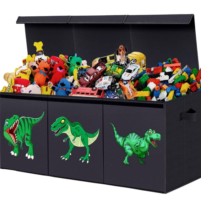 Caja de Almacenamiento de Juguetes ANNKIE Plegable Dinosaurio 103x36x42 cm