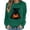 Army Green Halloween Sweatshirt, variant on FNFYFH Halloween Sweatshirts for Women Ghost Pumpkin Graphic Halloween Sweater Spooky Season Sweatshirt Long Sleeve Fall Pumpkin Face Pullover Tops