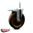 thumbnail image 2 of 6 Inch High Temp Phenolic 3/4 Inch Stem Caster with Total Lock Brake SCC, 2 of 2