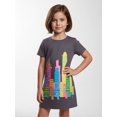 thumbnail image 3 of Trendy Classic Girls Short Sleeve Dress Casual Dress Comfort-Fit Pull-On for Young Girls Age 5-13, 3 of 6