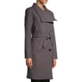 thumbnail image 2 of Mark Alan Women’s Long Asymmetrical Wrap Coat with Belt, 2 of 6