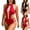 Style12-Red womens swimsuits, variant on Mceream Womens One Piece Swimsuits with Tummy Control Bathing Suits High Waisted Swimwear Fashion High Waisted Bikini Suit Traje De BañO Para Mujer