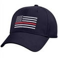 thumbnail image 2 of Rothco Thin Red Line Flag Low Profile Cap - Navy Blue, 2 of 2
