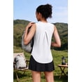 thumbnail image 5 of NELEUS Womens Workout Tank Tops UPF50+ Loose Fit High Neck for Athletic Yoga Casual Tops,White,US Size S, 5 of 9