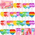 thumbnail image 1 of Tarjetas de San Valentín para el aula de niños con llavero con forma de corazón, burbujas, fidget, juguetes, 30 unidades, 1 of 7