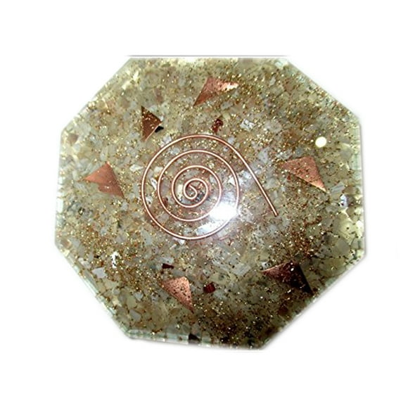 Jet Nouvelle Pierre de Lune Orgone Octogonale Vastu Plaque Générateur d'Énergie Pierres Précieuses Image Est Juste une Référence.