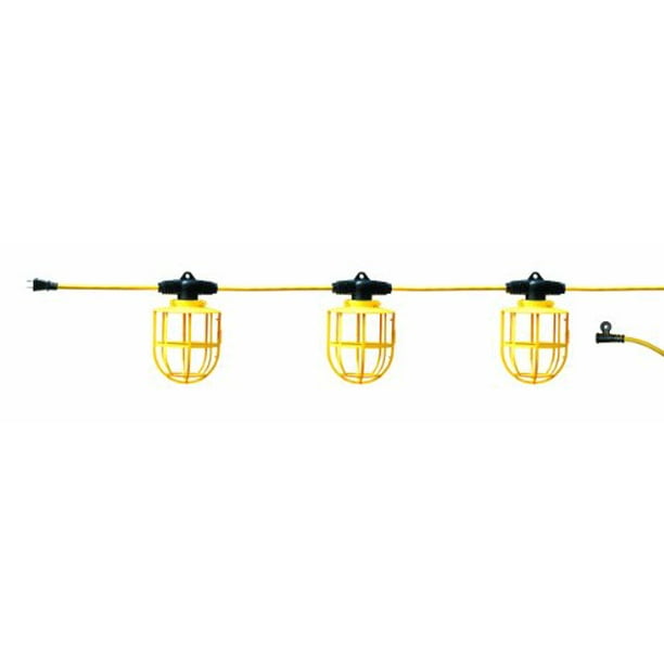 50 Ft Temporary Light String Linkable Constuction Job Site 50 Ft Temporary Light String Linkable