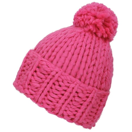 Rose Beanie Hat - New Women's Crochet Knit Beanie Beret Ski Ball Cap Baggy Winter Warm Hat