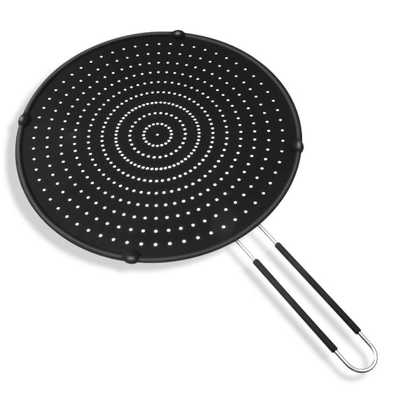 Foldable Silicone Splash Guard,13 Inch Multipurpose Grease Splatter Guard Heat Resistant Food Grade Heat Resistant Cooling Pad for Frying Pans