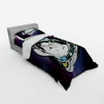 thumbnail image 2 of Ambesonne Cat Bedding Set 3 Pcs, Kitten Astronaut Cosmic, Twin, Purple White, 2 of 2