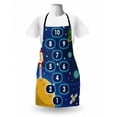 thumbnail image 3 of Cartoon Activity Apron, Activity Hopscotch Game in Space Science Fiction Themed, Unisex Kitchen Bib with Adjustable Neck for Cooking Gardening, Adult Size, Multicolor, by Ambesonne, 3 of 4