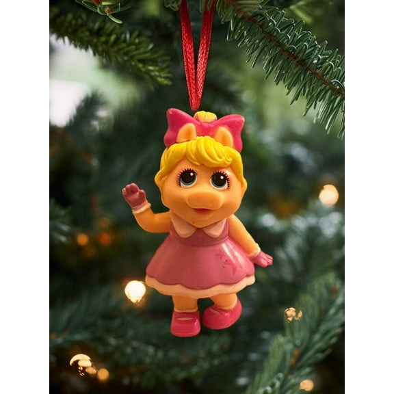 ORNAMENT Baby Miss Piggy Muppet Babies Figure Figurine Charm 3” Dangler Holiday