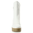thumbnail image 6 of Journee Womens Jaquie Round Toe Platform High Ankle Booties, 6 of 8