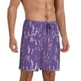 thumbnail image 2 of Rateoe Lavender Flowers Print Men's Lounge Shorts – Soft & Breathable Pajama Bottoms with Pockets, Elastic Waistband, Lightweight Sleepwear for Nightwear & Loungewear-XX-Large, 2 of 6