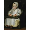 thumbnail image 2 of Cornelis de Vos 18x24 Black Ornate Framed Double Matted Museum Art Print Titled: Portrait of Susanne De Vos, the Painter's Third Daughter (1627), 2 of 5