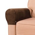 thumbnail image 1 of Fundas de Sillón de Terciopelo Antideslizante Subrtex Protector de Muebles 2pcs Chocolate, 1 of 6