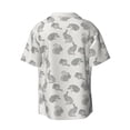 thumbnail image 2 of Wukai Hand Drawn Squirrel Men's Casual Short-Sleeve Button Down Shirt - Lightweight Summer Dress Shirt for Daily Wear-Small, 2 of 7