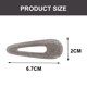 thumbnail image 2 of Pinzas para el cabello con forma de hoja de ácido acético, pinzas para el cabello huecas con diseño geométrico, lindos accesorios para el cabello para mujeres y niñas, color gris, 2 of 5