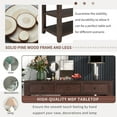 thumbnail image 3 of MODERNLUXE 50" Console Table,Retro Storage Sofa Table with 3 Drawers, Open Shelves and Wood Frame for Living Room,Espresso, 3 of 7