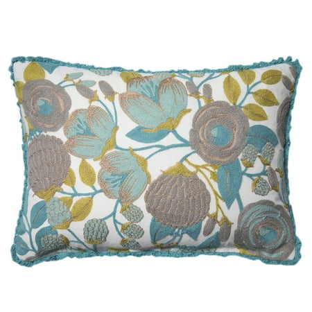 - Better Homes and Gardens Blush Bloom Accent Pillow, Green, 14