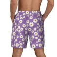 thumbnail image 4 of Uemuo Daisies Flowers Pattern Mens Swim Trunks Quick Dry Board Shorts with Mesh Lining, Stretch Beach Shorts Quick Dry No-Chafing Board Shorts-XX-Large, 4 of 9
