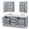 thumbnail image 3 of Wyndham Collection Wcs141472d-Qtz-Us3med Sheffield 72" Free Standing Double Basin Vanity, 3 of 7