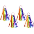thumbnail image 1 of 4-Pack Rainbow Ribbon Streamers with Ring – 50cm Long Multicolored Dance Ribbons for Gymnastics, Sports & Group Activities | Fun Performance Props, 1 of 6