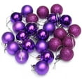 thumbnail image 4 of 24pcs Christmas Ball Baubles, 1.2" Shatterproof Assorted Plastic Hang Balls Pendant for Tiny Xmas Tree Decoration, 4 of 4
