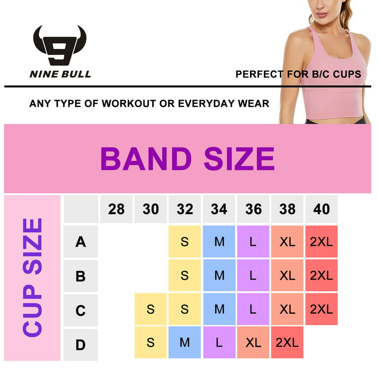 nine bull Sports Bras for Women Cross Back Padded Sports Bra Medium Support  Workout Running Yoga Bra with Removable Cups