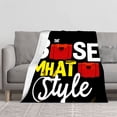 thumbnail image 2 of Durable Soft & Warm Flannel Blanket - Cozy Travel & Sofa Blanket with Stylish Abstract Design Perfect for Bed & Chair, 2 of 7