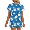 thumbnail image 6 of Xdegoge TShirt for Women V Neck Short Sleeve Casual Work Office Loose Fit Polka Dot Print Lightweight Flowy Summer Spring Tops Soft Breathable Everyday Blouses, 6 of 7