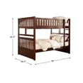 thumbnail image 3 of Pemberly Row Transitional Wood Full over Full Bunk Bed in Dark Cherry, 3 of 3