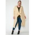 thumbnail image 1 of Women Plus Size Solid Color Knotted Back Cardigan, 1 of 4