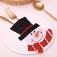 thumbnail image 4 of Soporte para cubiertos de Navidad, nuevo Papá Noel, muñeco de nieve, alce, múltiples estilos, tenedor, cuchara, bolsas, regalo, cubiertos, Kits de decoración para fiestas cara larga/muñeco de nieve Toystoory HA070140-05B, 4 of 6