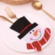 thumbnail image 3 of Inteprter Cubiertos Año Nuevo Reutilizable Estilos múltiples Tenedor Cuchara Bolsas Regalo Llamativo Cubiertos Bolsillos Cena Ornamento Kits de decoración para fiestas cara larga/muñeco de nieve Inteprter HA070140-05B, 3 of 6