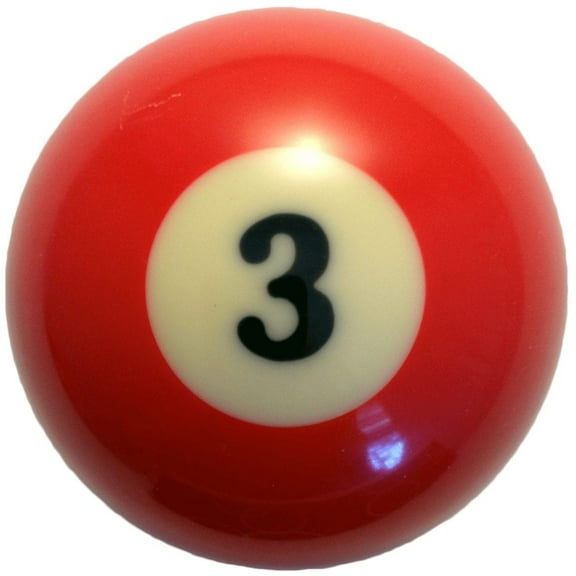 Generations Gameroom Classic Plus #3 Billiard Ball, Regulation Size, (Single Piece)