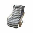 thumbnail image 4 of Striped Soft Flannel Fleece Blanket, Grey and White Stripes Monochrome Tone Brush Style Lines Grunge Retro Digital Print, Cozy Plush for Indoor and Outdoor Use, 60" x 80", White Grey, by Ambesonne, 4 of 6