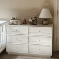 thumbnail image 5 of Cozy Home 6 Drawers Dresser for Bedroom, Dressers Chest for Home Office, Wood Storage Cabinet for Living Room Hallway Closet, White, 5 of 11