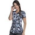 thumbnail image 6 of Dickies Dynamix Medical Scrubs Top for Women V-Neck DK766, L, Grunge Pop, 6 of 8