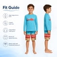 thumbnail image 6 of Big Chill Boys Rash Guard Swim Set - UPF 50+ Long Sleeve Shirt & Board Shorts, 2 Piece/4 Piece, 6 of 7