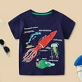 thumbnail image 2 of TOOYOU Boys Summer T-Shirt Kid Cartoon Print Sports Casual Comfortable Crew Neck Short Sleeve Tee For Kids Size 4-5 Years Red, 2 of 8
