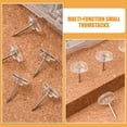 thumbnail image 2 of Topbathy 100Pcs Transparent Push Pins for Office and Home Use Clear Thumbtacks for Bulletin and Map Boards, 2 of 7