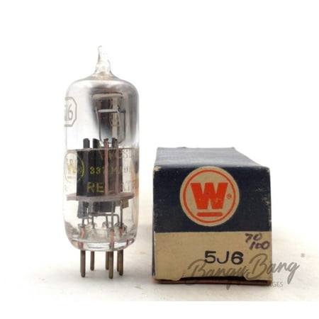 

Vintage Westinghouse 5J6 Twin Triode Radio Amp. Oscillator Mixer Valve- BangyBang Tubes