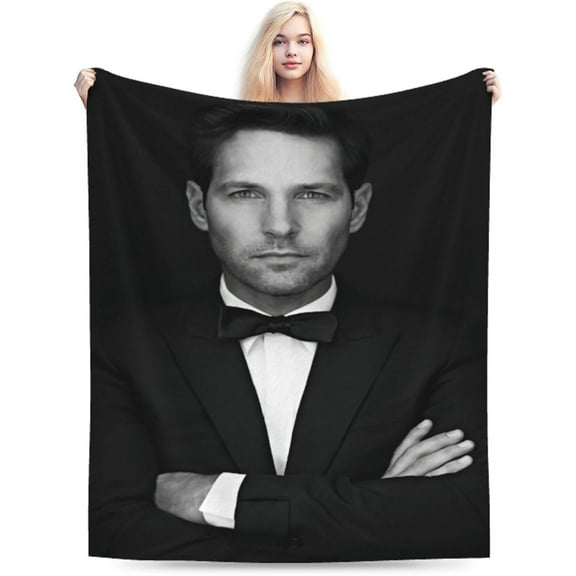 Blanket Paul Rudd Soft and Comfortable Warm Fleece Throw Blankets Yoga Blankets Beach Blanket Picnic Blankets Gift for Dorm Room Office Decor Sofa Bed Camping Travel All Season