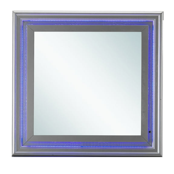Passion Furniture Lorana 38 in. x 38 in. Modern Square Framed Dresser Mirror, PF-G6500-M2