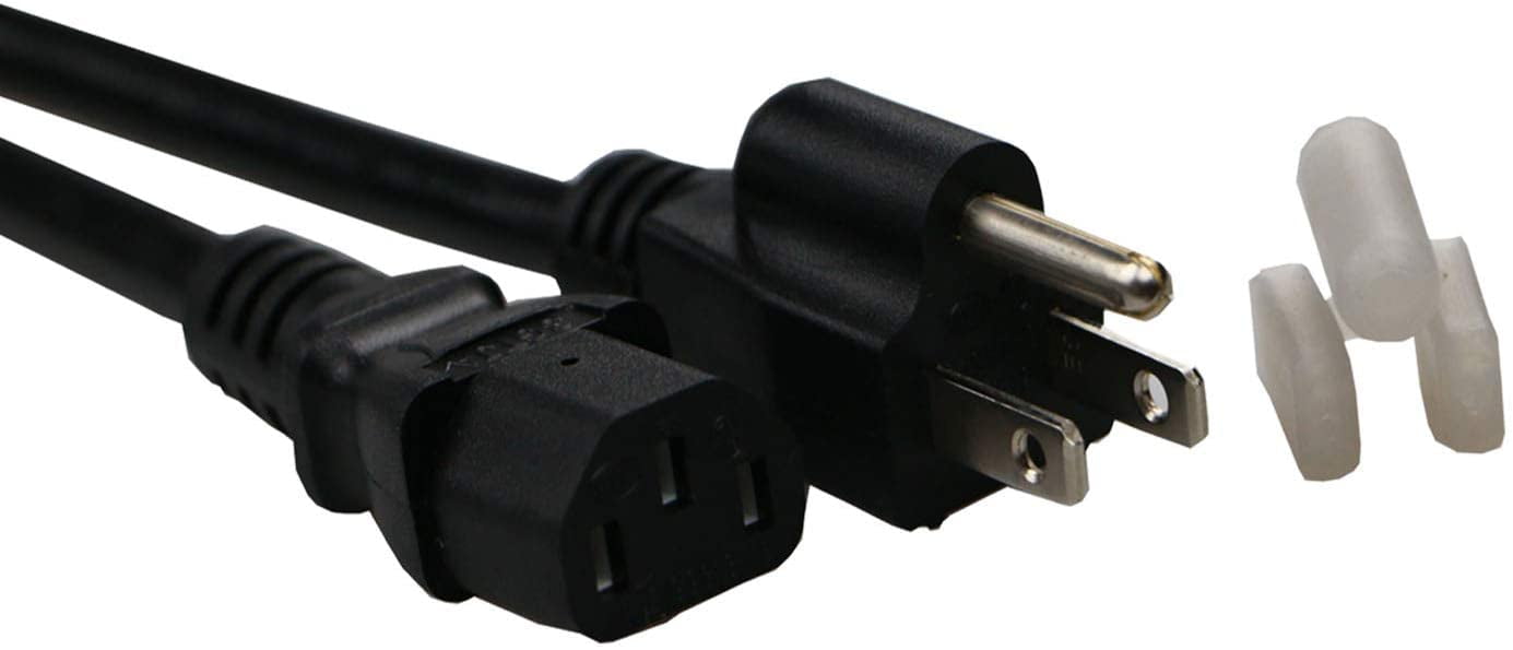 Replacement Power Cord 18AWG 10A 105℃ 3Prong Heavy Duty Universal
