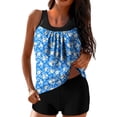 thumbnail image 2 of Mifsaly 2 Piece Swimsuit for Women Tankini Swimsuits Multi Color Floral Print Tankinis Top with Black Shorts Surfing Swimming Womens Swim Suits S, 2 of 5