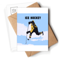 thumbnail image 1 of Quick Hockey Tips Ice Art Deco  Fashion Postcards Envelopes Blank Note Cards Mailing, 1 of 4